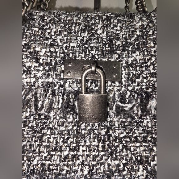 Kurt Geiger Brixton Mini Tweed Shoulder Bag & Dusty - Picture 2 of 9